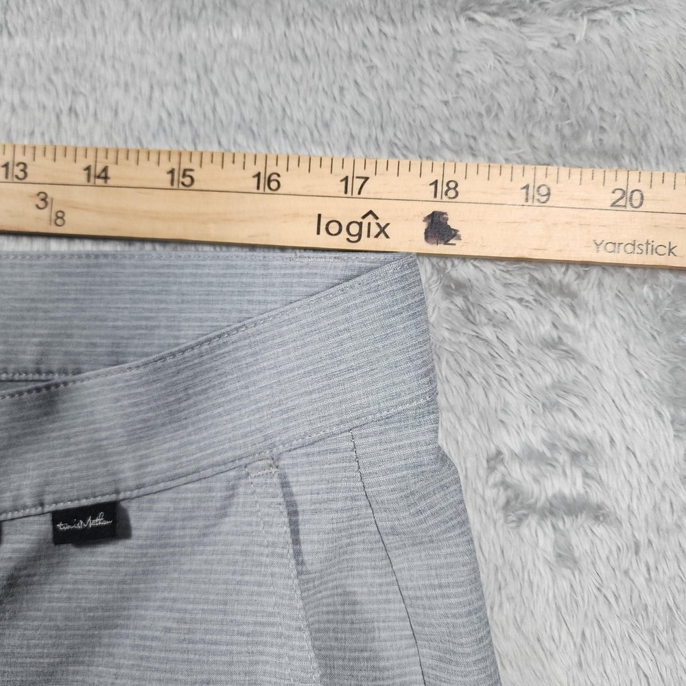 Travis Mathew Shorts Mens 36 Gray Microstripe 10" Inseam Stretch Chino Golf - Picture 5 of 8